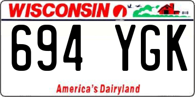 WI license plate 694YGK