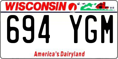 WI license plate 694YGM