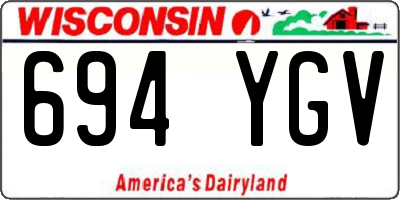 WI license plate 694YGV