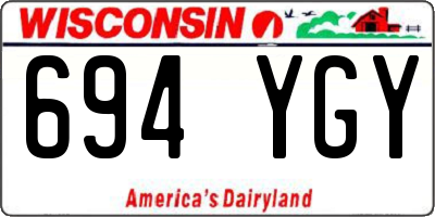 WI license plate 694YGY