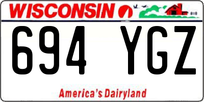 WI license plate 694YGZ