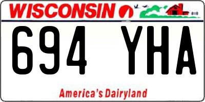 WI license plate 694YHA