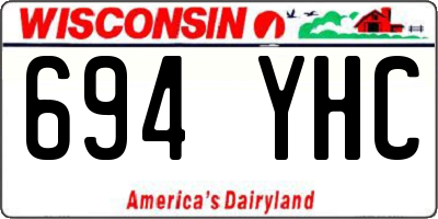 WI license plate 694YHC