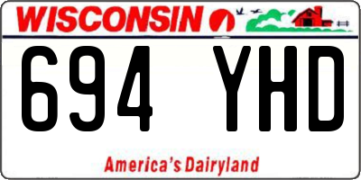 WI license plate 694YHD