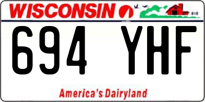 WI license plate 694YHF