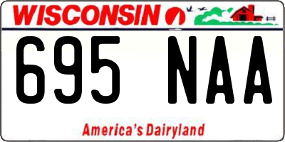 WI license plate 695NAA