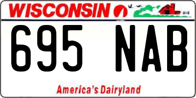 WI license plate 695NAB