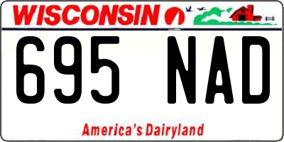 WI license plate 695NAD