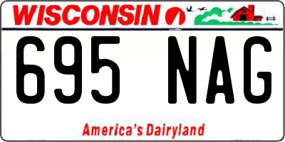 WI license plate 695NAG