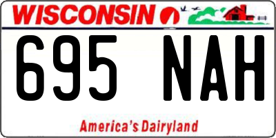 WI license plate 695NAH