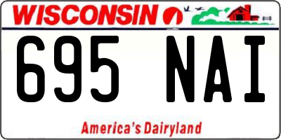 WI license plate 695NAI