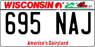 WI license plate 695NAJ