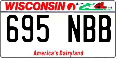 WI license plate 695NBB