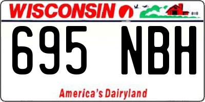 WI license plate 695NBH
