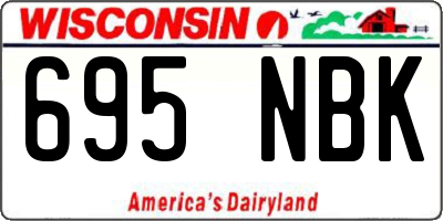 WI license plate 695NBK