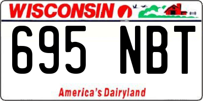 WI license plate 695NBT
