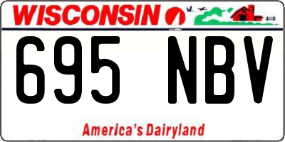 WI license plate 695NBV