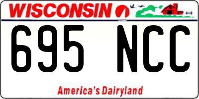 WI license plate 695NCC