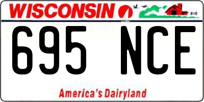 WI license plate 695NCE