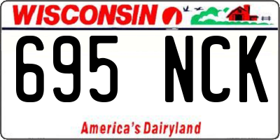 WI license plate 695NCK