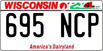 WI license plate 695NCP