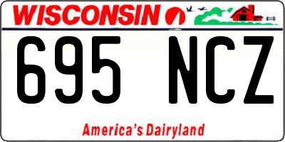 WI license plate 695NCZ