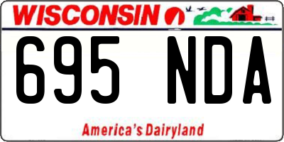 WI license plate 695NDA