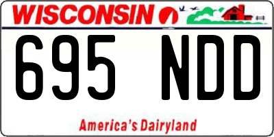WI license plate 695NDD