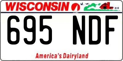 WI license plate 695NDF