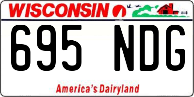 WI license plate 695NDG
