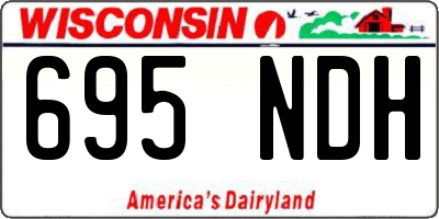 WI license plate 695NDH