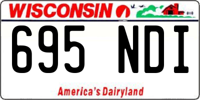 WI license plate 695NDI