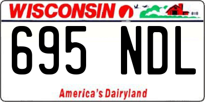 WI license plate 695NDL