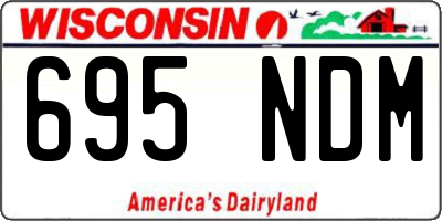WI license plate 695NDM