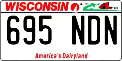 WI license plate 695NDN