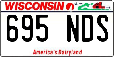 WI license plate 695NDS