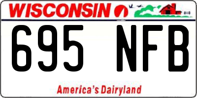WI license plate 695NFB