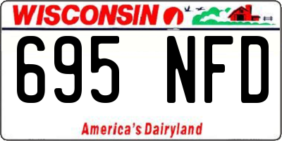 WI license plate 695NFD