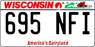 WI license plate 695NFI
