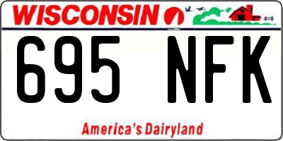 WI license plate 695NFK