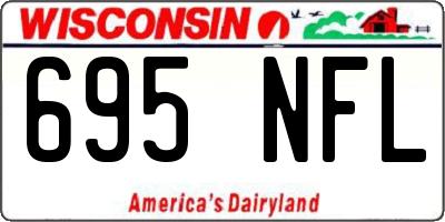 WI license plate 695NFL