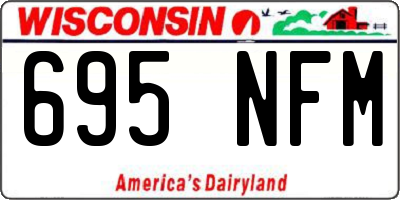 WI license plate 695NFM