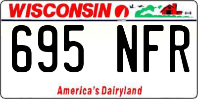 WI license plate 695NFR