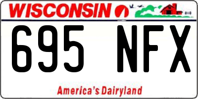 WI license plate 695NFX