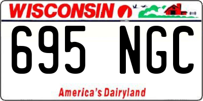 WI license plate 695NGC
