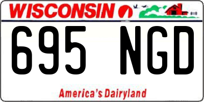 WI license plate 695NGD