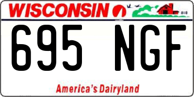 WI license plate 695NGF