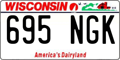 WI license plate 695NGK