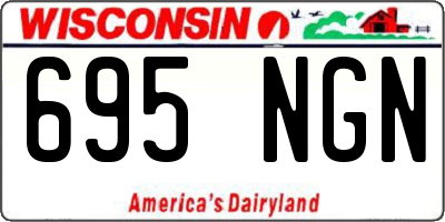 WI license plate 695NGN