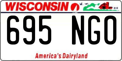 WI license plate 695NGO